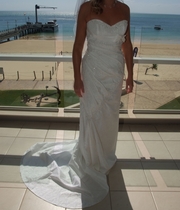 Wedding dress size 10-12 (white,  sweetheart design)