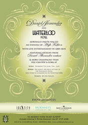 Daniel Alexander Couture and Waterloo Hotel / HIGH FASHION EVENT