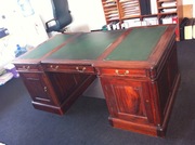 solid hand made mahogany executive desk