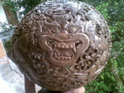 Art Gallery of Mr m Wayan Wetja's(bali)Coconut shell carving barong 