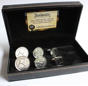 Silver Plated Australian Coin Cufflinks – 3 Pair Set