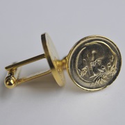 Gold Plated One Cent Coin Cufflinks