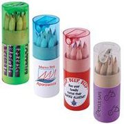 Coloured Pencils In Custom Design Tube (Indent) | Vivid Promotions 