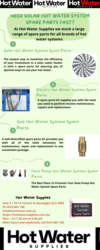 The Truth about Solar Hot Water System Parts,  Solar Water Heater